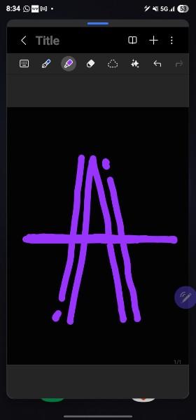 Original hand-drawn anarchy A sketch on Samsung S23 Ultra