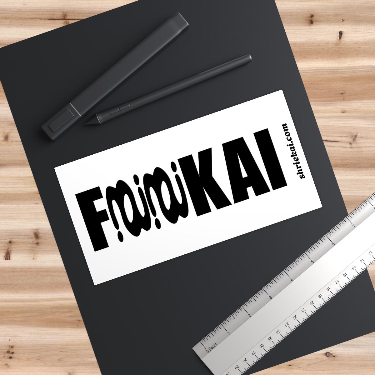 F@@KAI Graphic bumper sticker detail