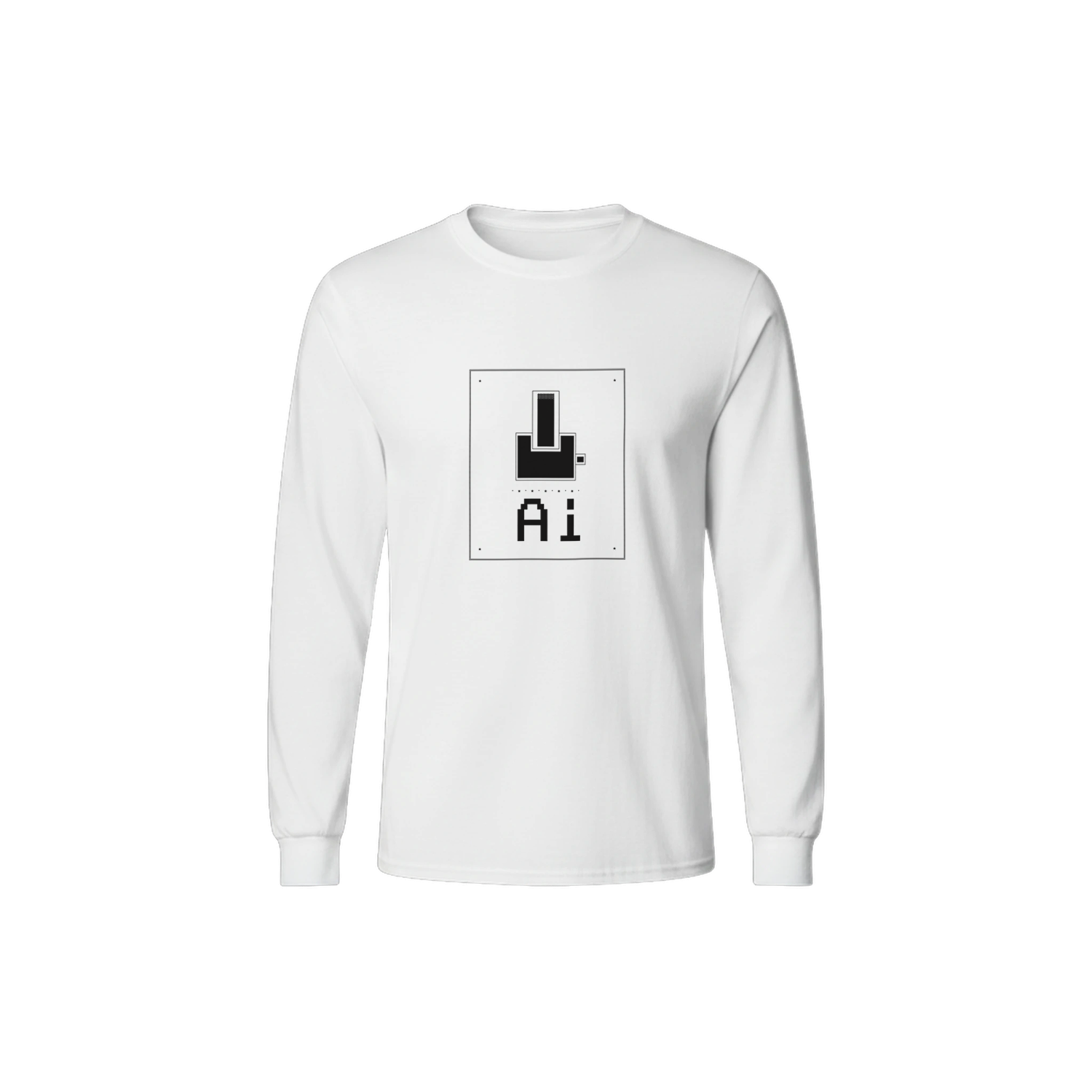 F Ai ASCII Art long sleeve tee front